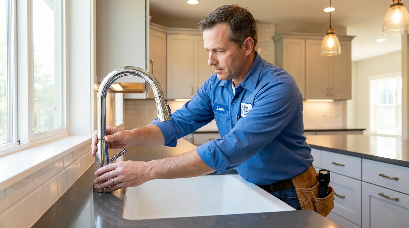 Kitchen faucet installation by Johns Plumbing LLC in Crowley